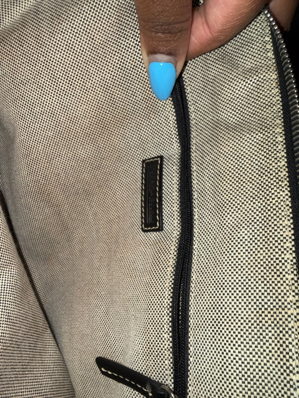 Dooney & Bourke Black and Gray Logo Dome Satchel - Picture 4 of 5